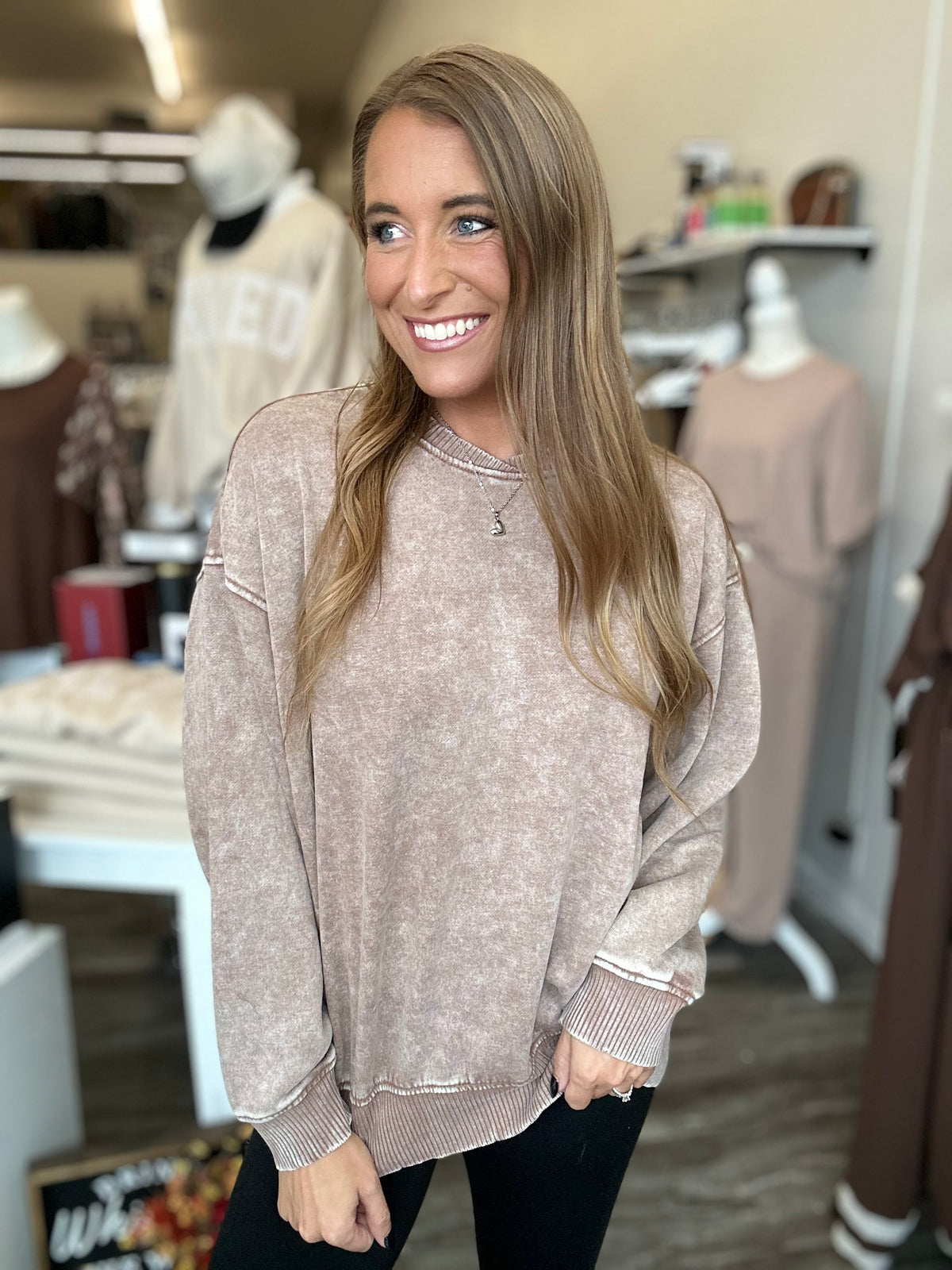 Tali Fleece Pullover (Mocha)