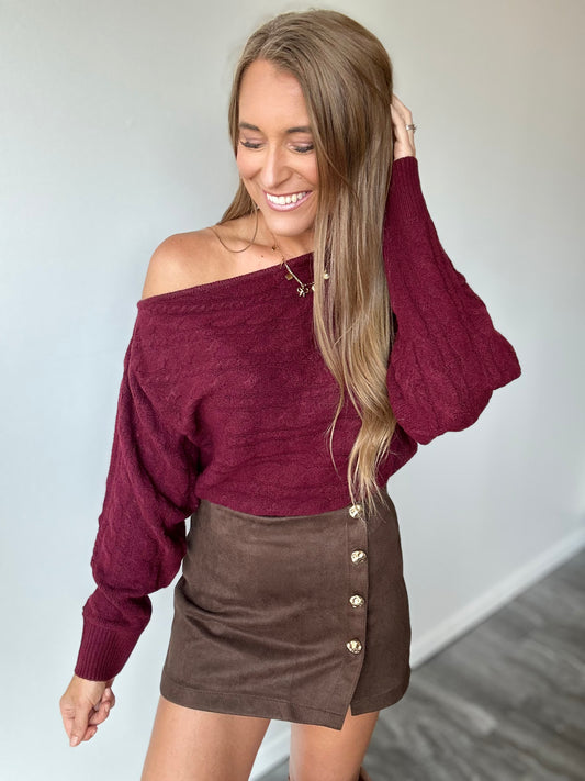 Into You Off Shoulder Sweater