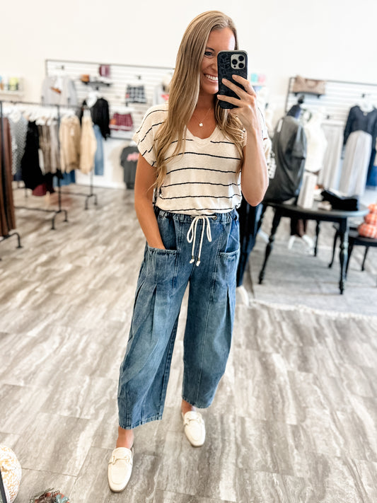 Jasper Washed Barrel Denim