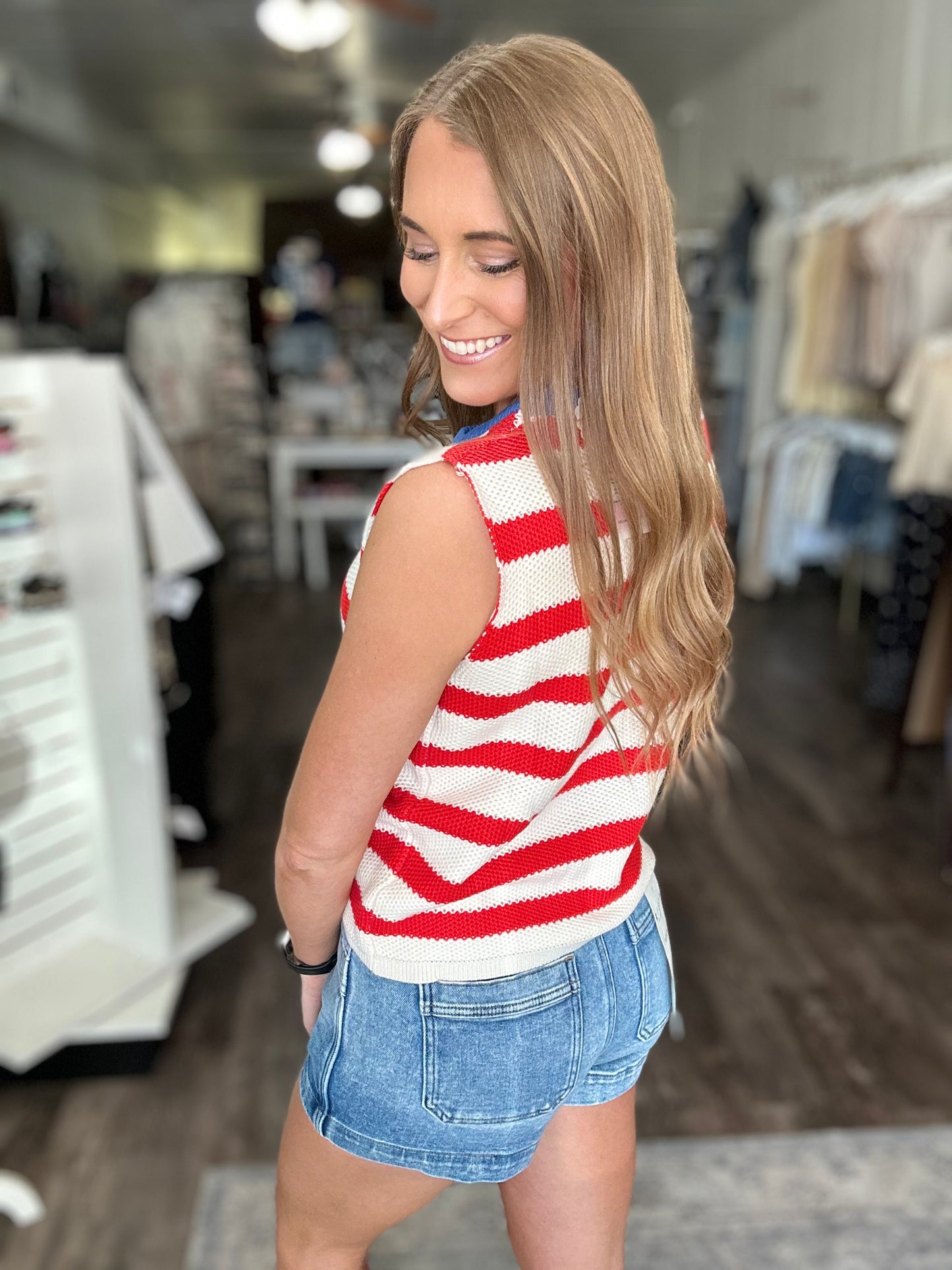 American Babe Sleeveless Knit Top