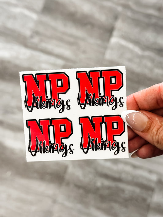 NP Vikings 4-Pack Temp Tattoos