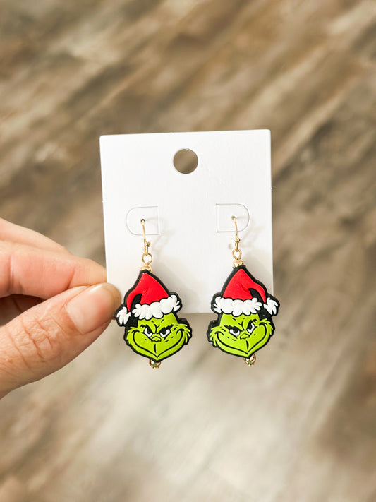Green Man Dangle Earrings