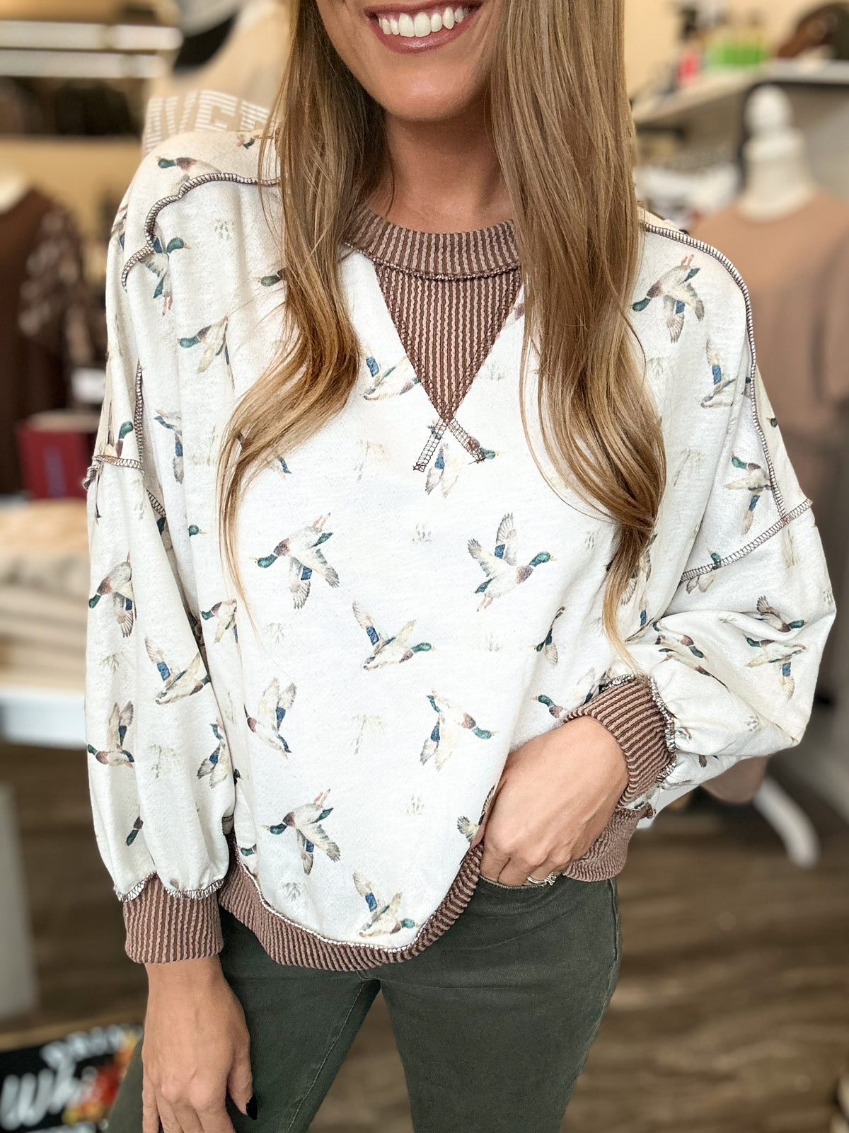 Gwen Duck Camo Top