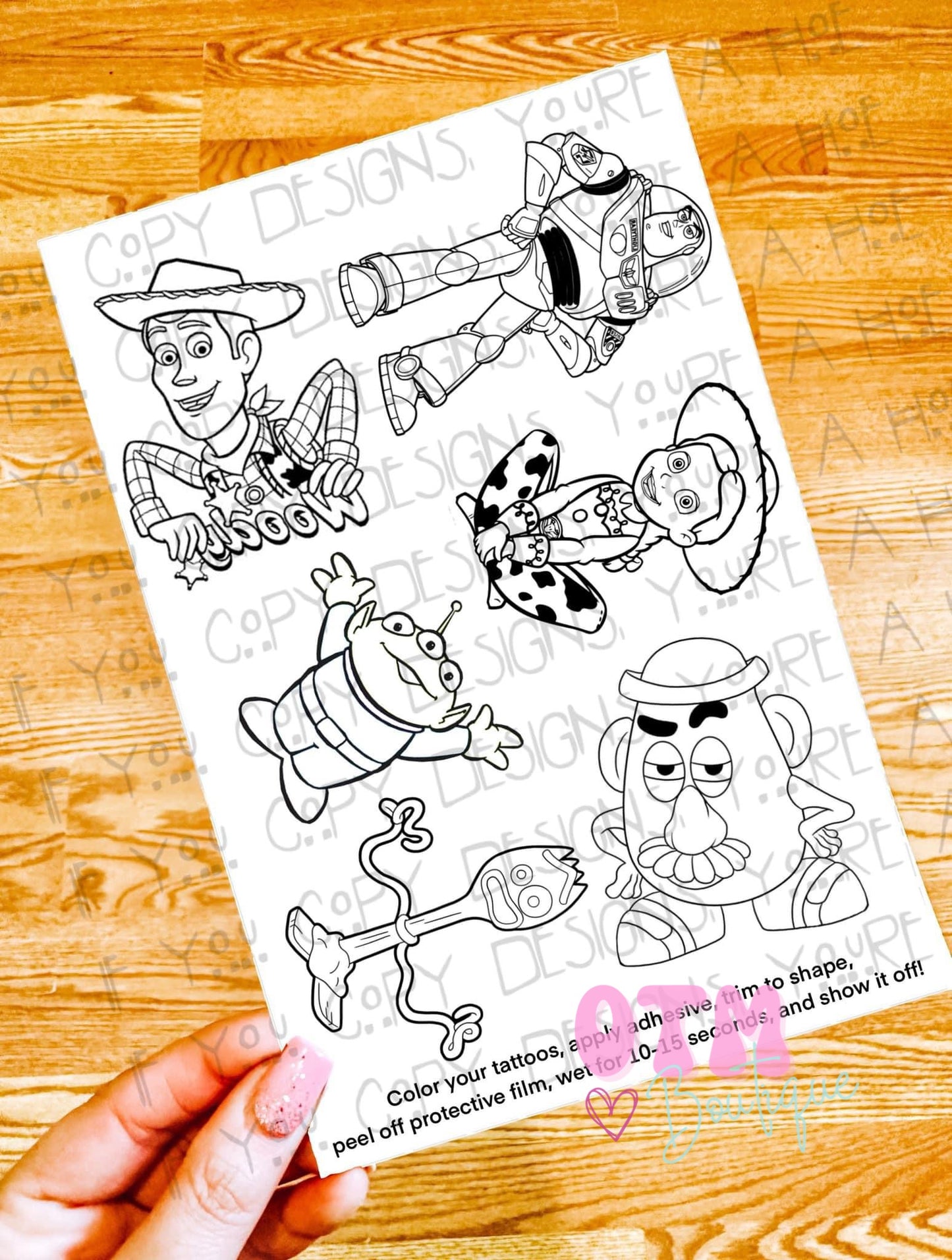Color Your Own Tattoo Sheets