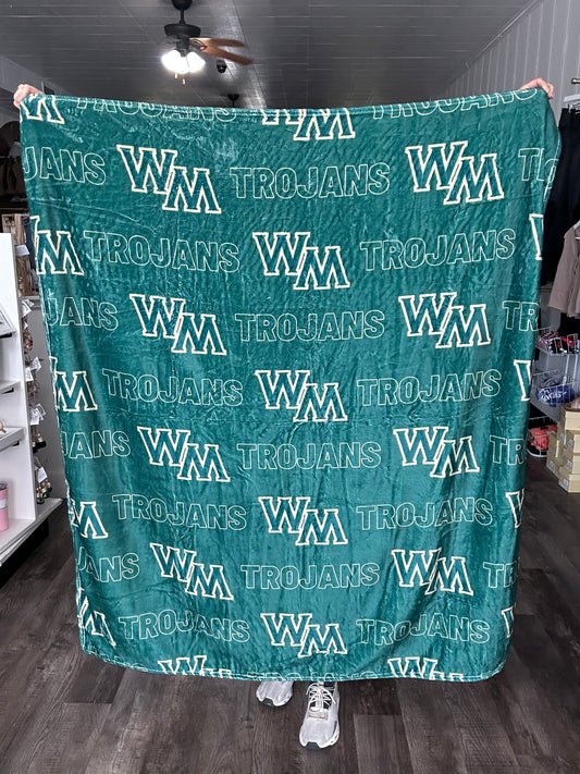 EXTRA 50x60 WM Trojans Fleece Blanket