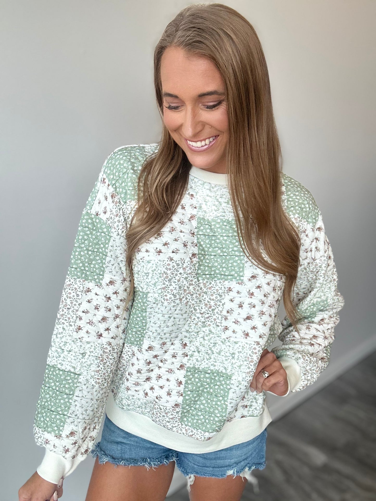 Cottage Vibes Quilted Pullover