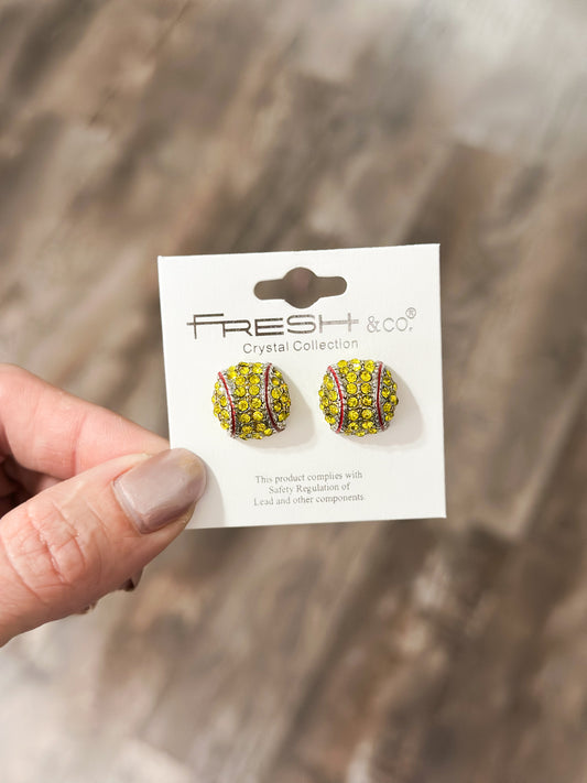 Sparkly Softball Studs