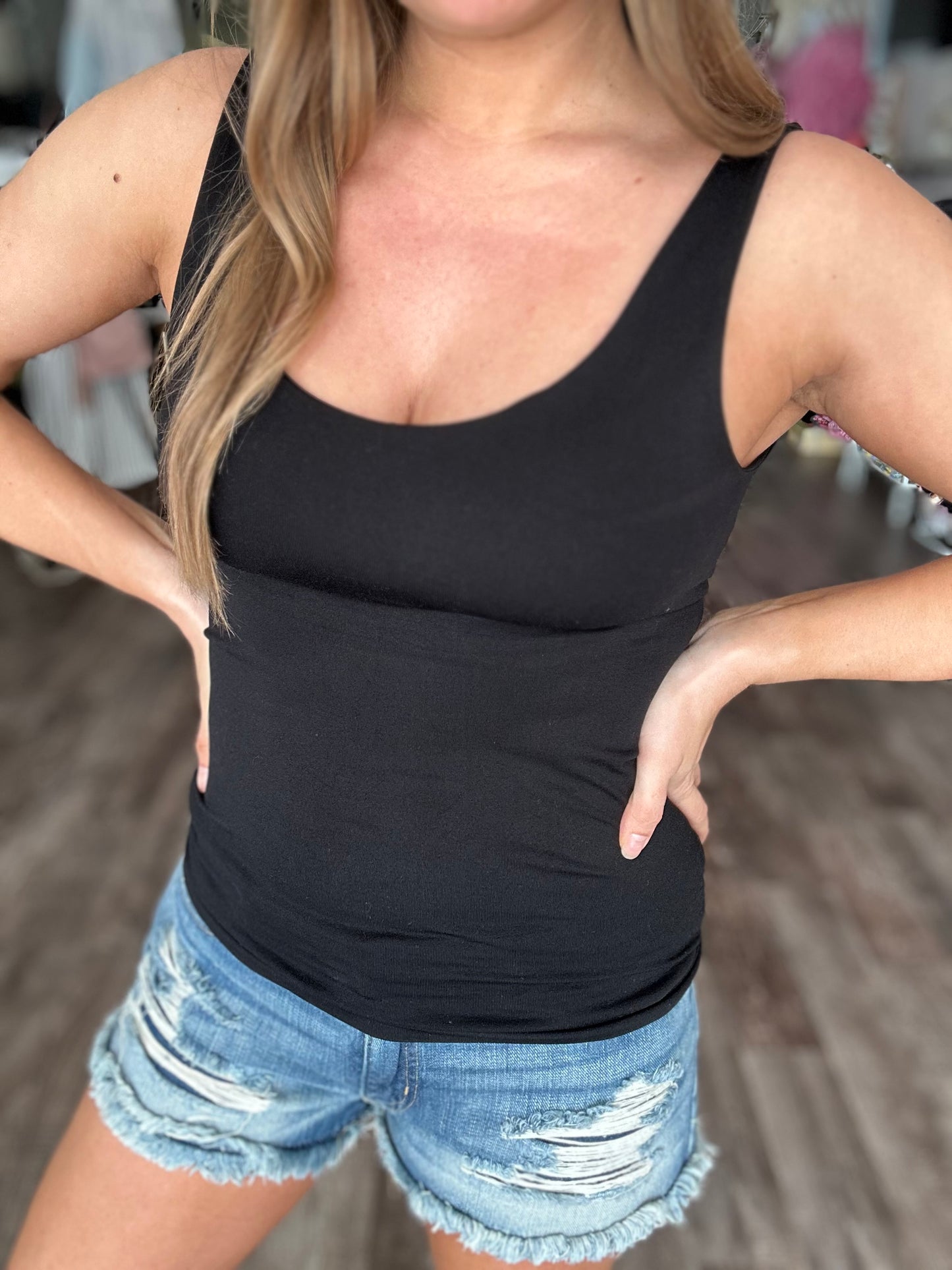 Sicily Padded Tank - Black