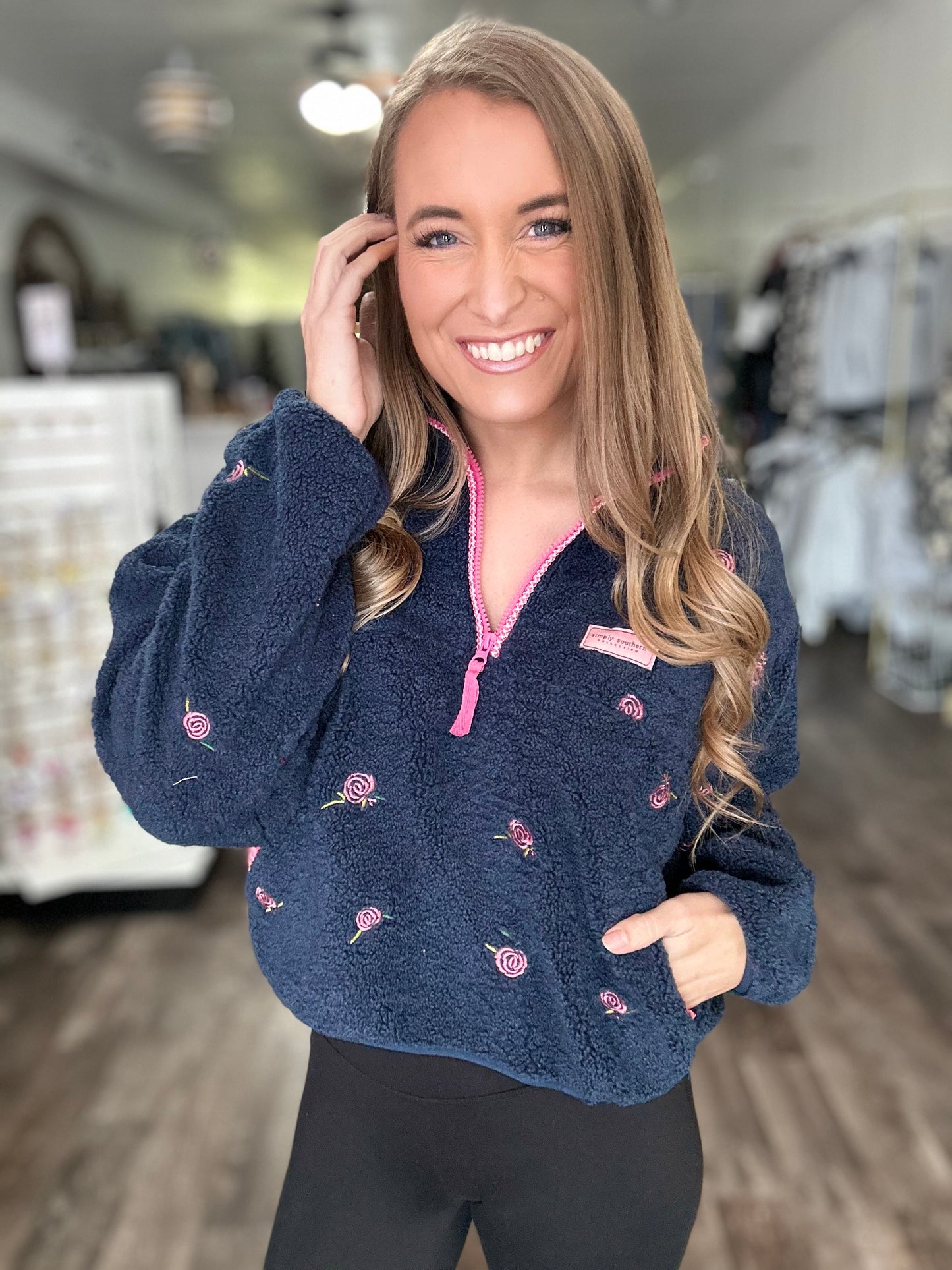 Taylor Flower Pullover - Simply Southern