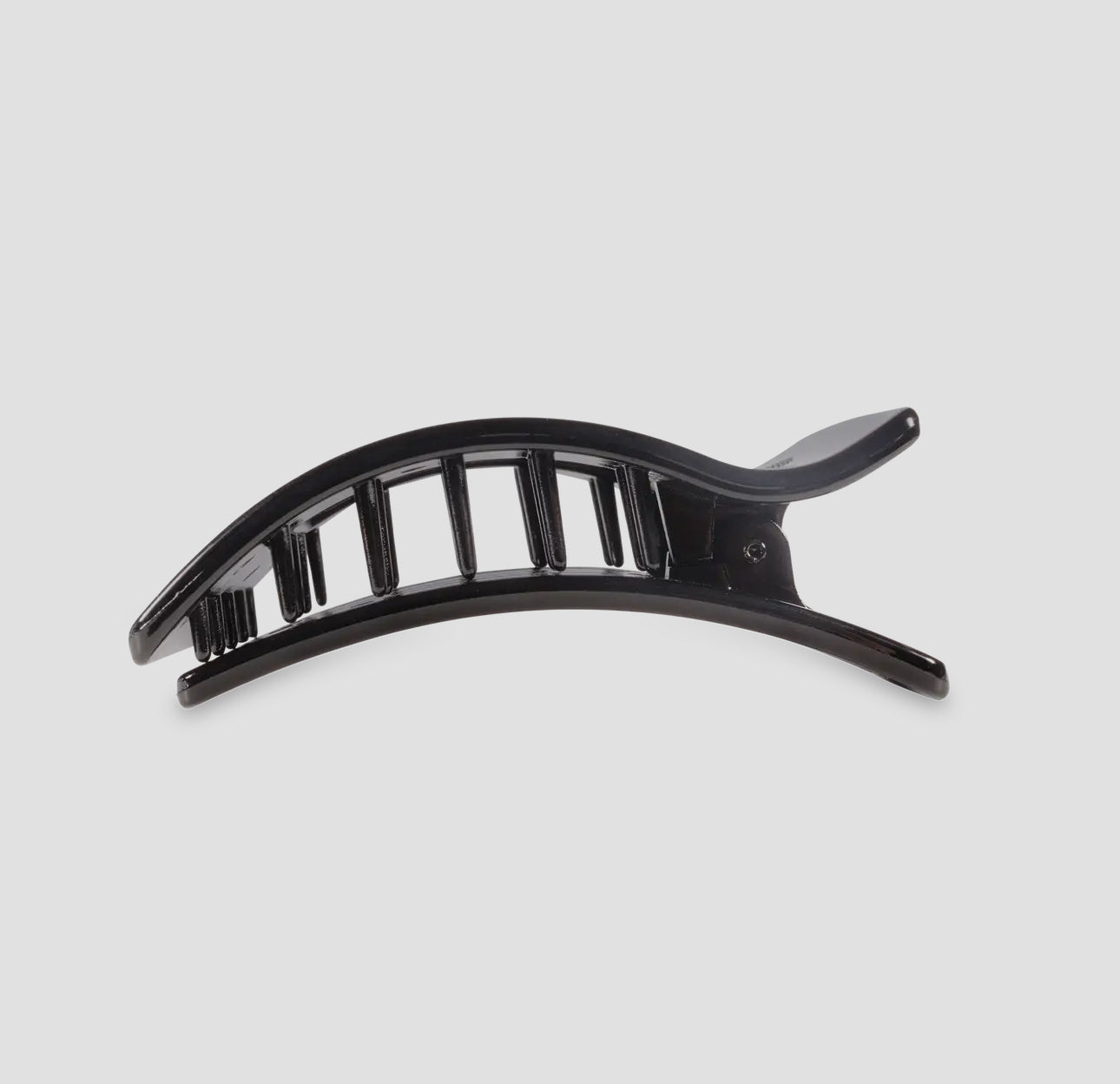 Jet Black Flat Rectangle Clip - Medium