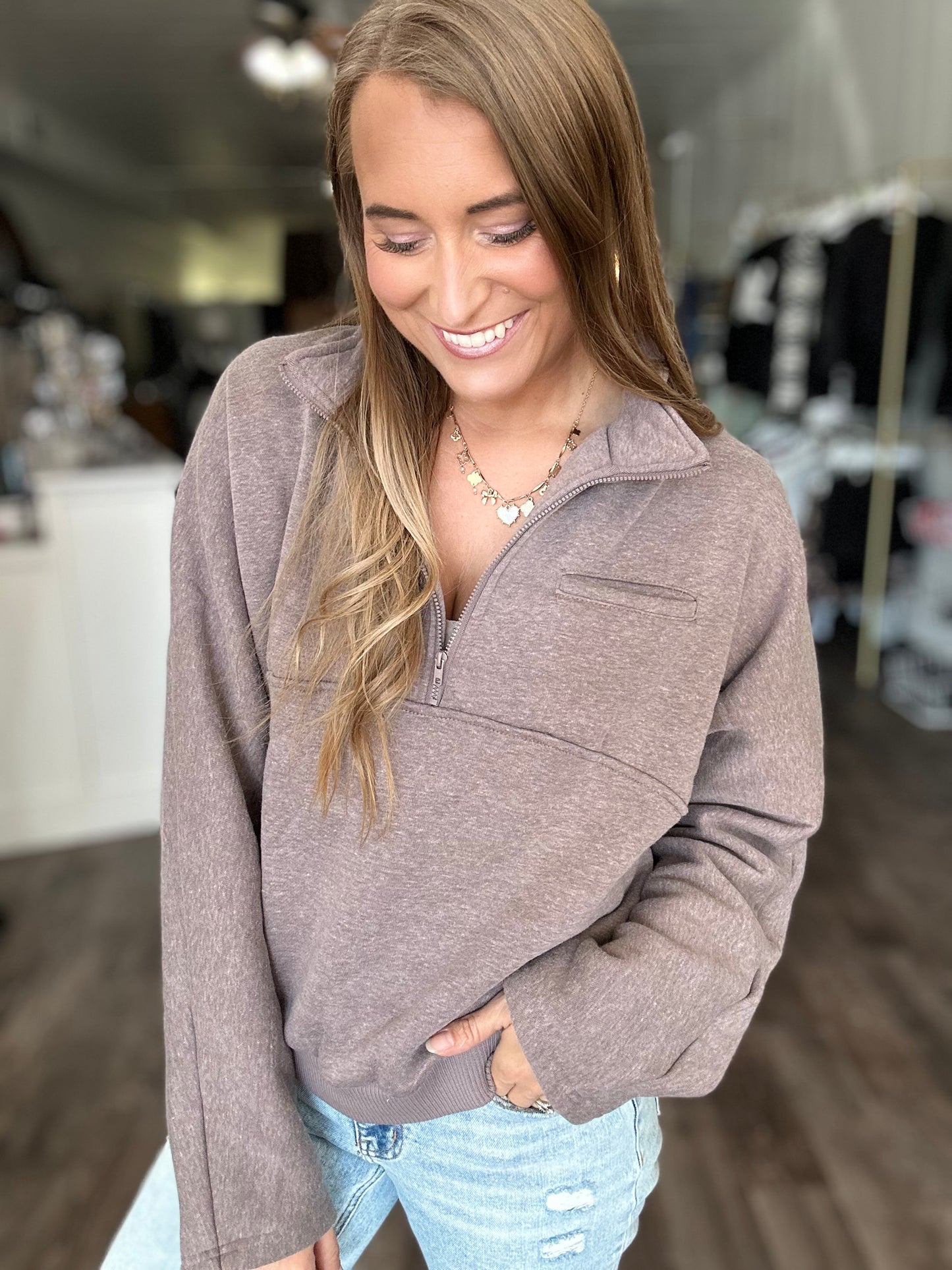 High Stakes Cozy Fleece Pullover