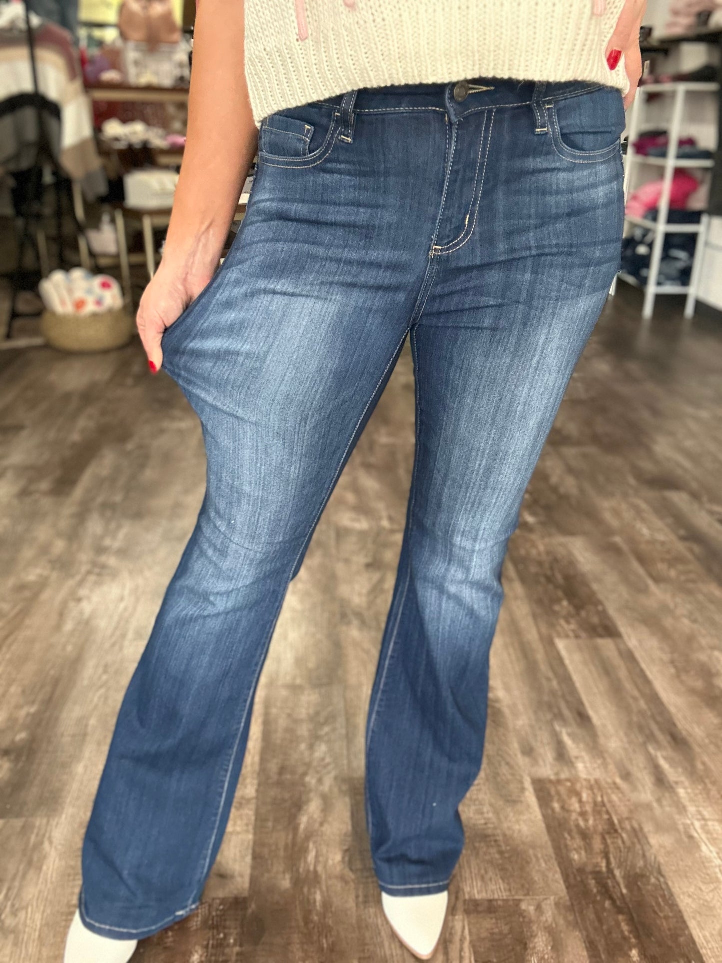 Candace Flare Mid Rise Denim