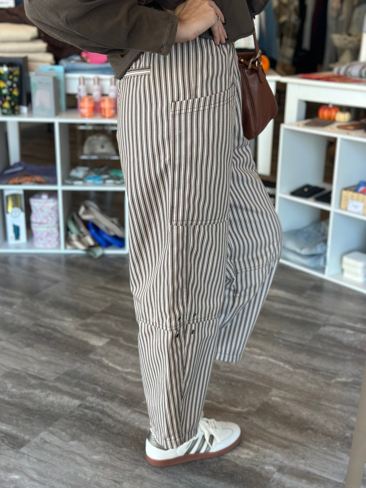 Bianca Striped Barrel Pants