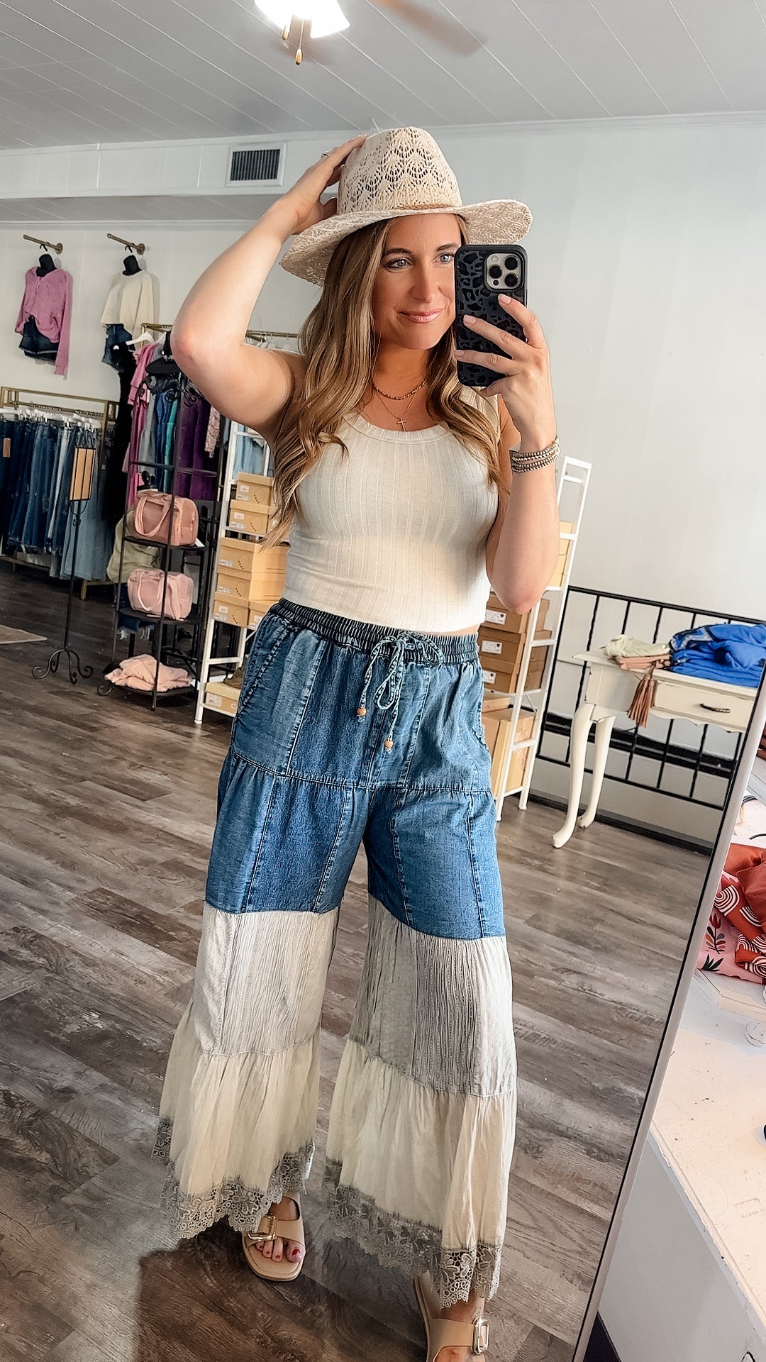 Catch Me Downtown Whimsy Denim Pants