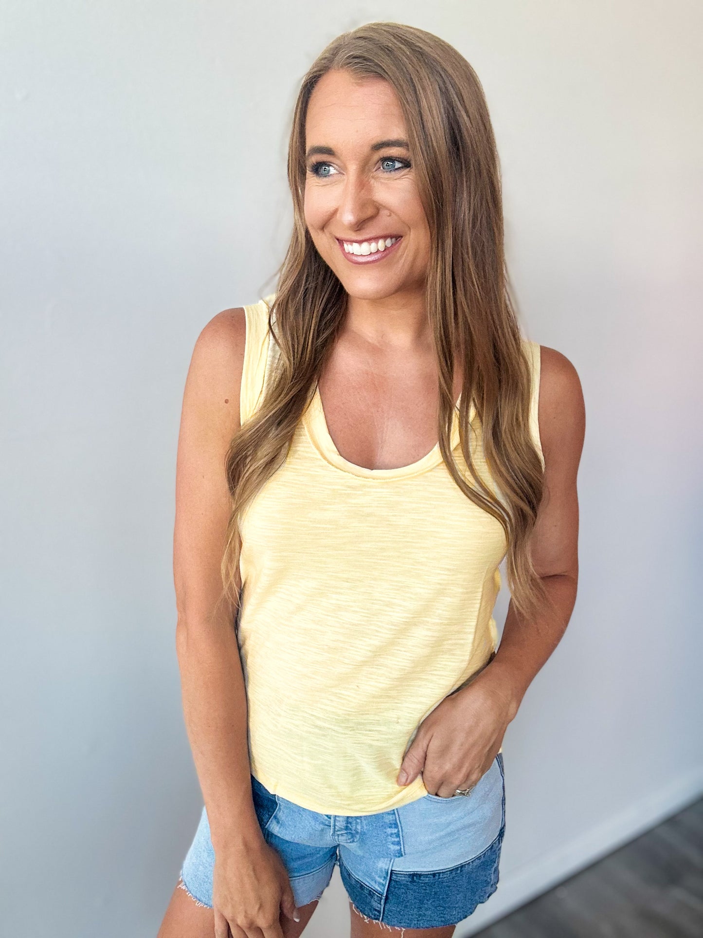 Heat of the Day Flowy Tank (Butter)