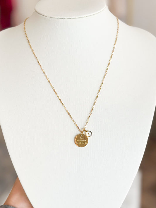 God Is Within Her Mustard Seed Necklace (Gold)