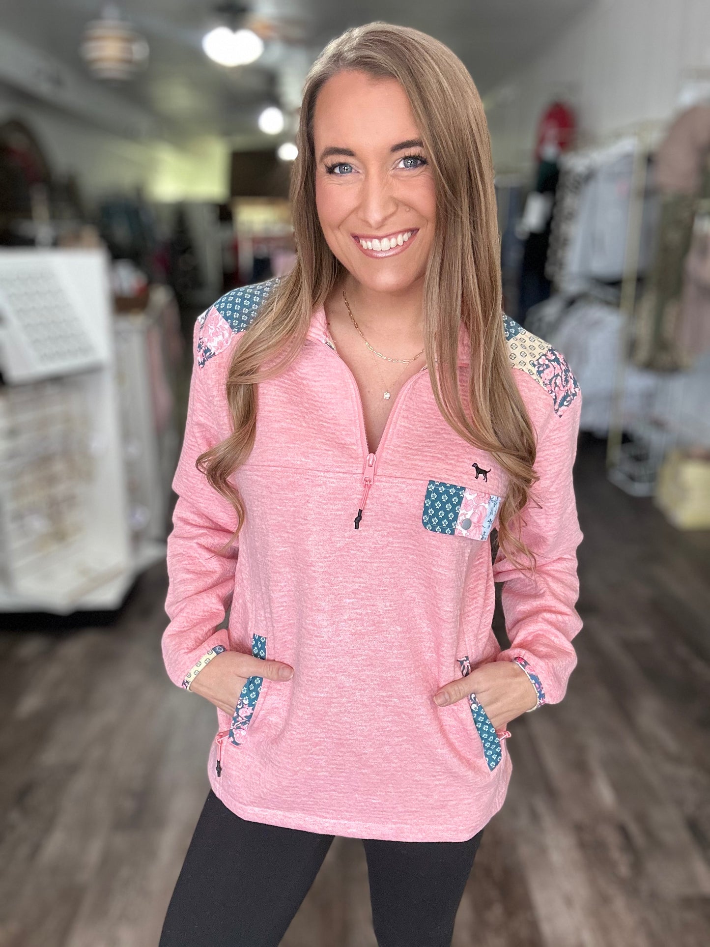 Aria Petal Quarter Zip - Simply Southern