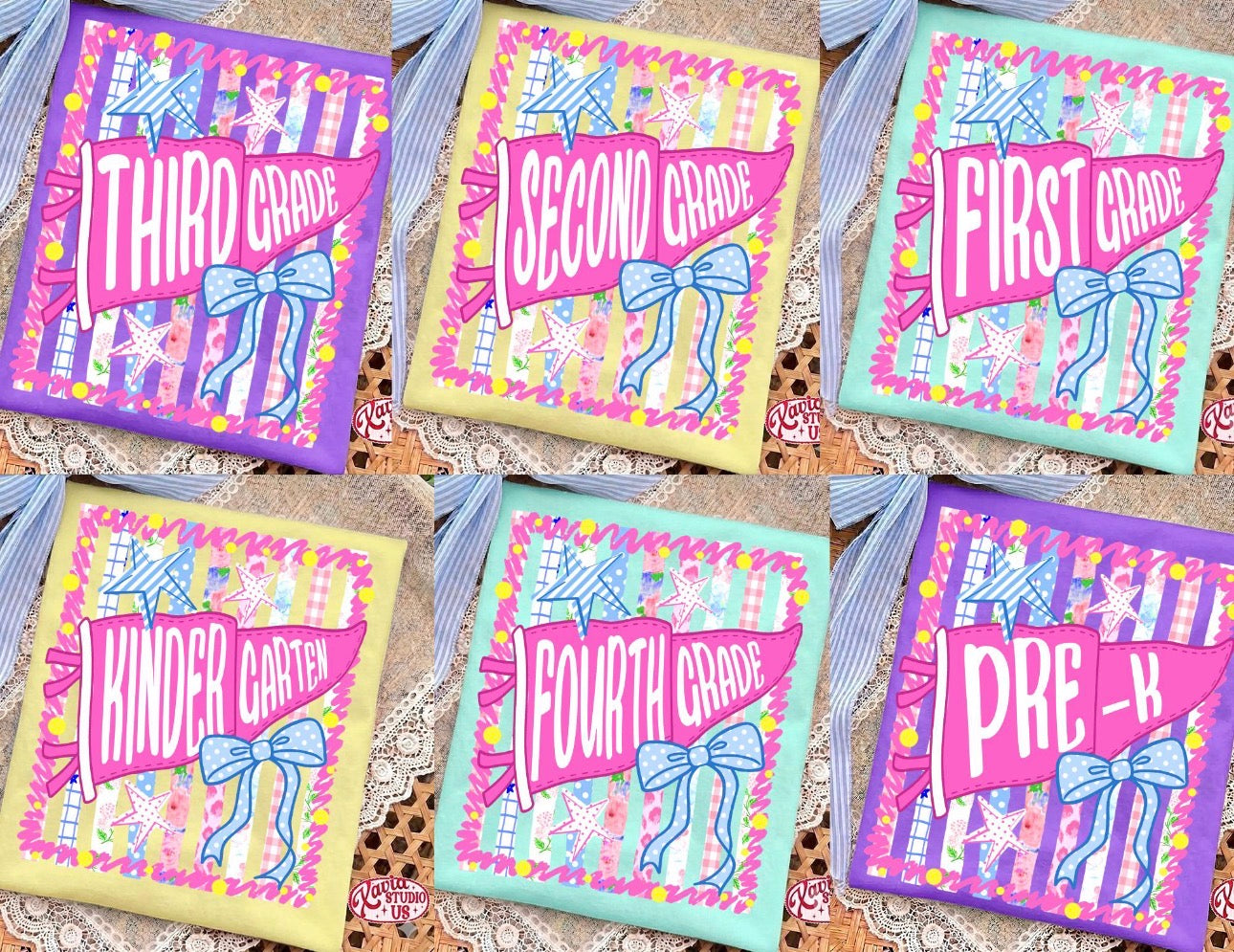 Preorder Back To School Girly Flag Graphic Tee