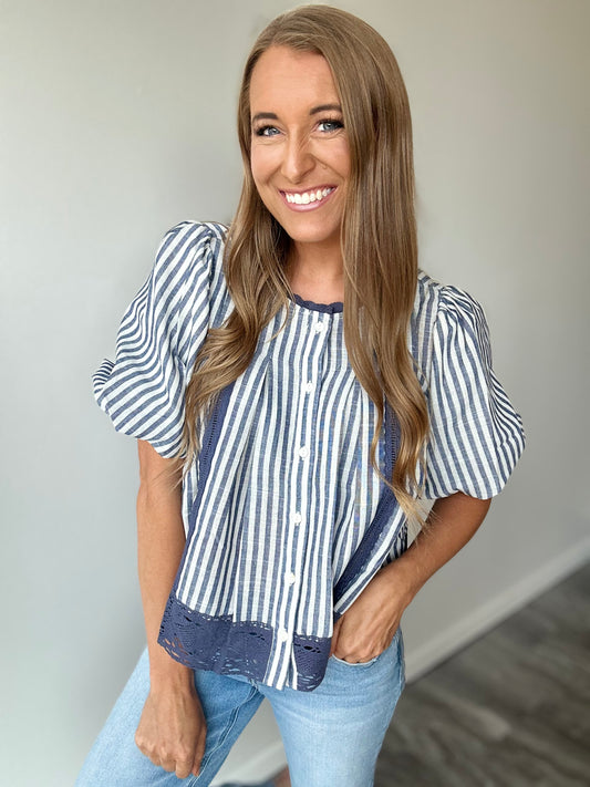 Garden Walks Striped Top