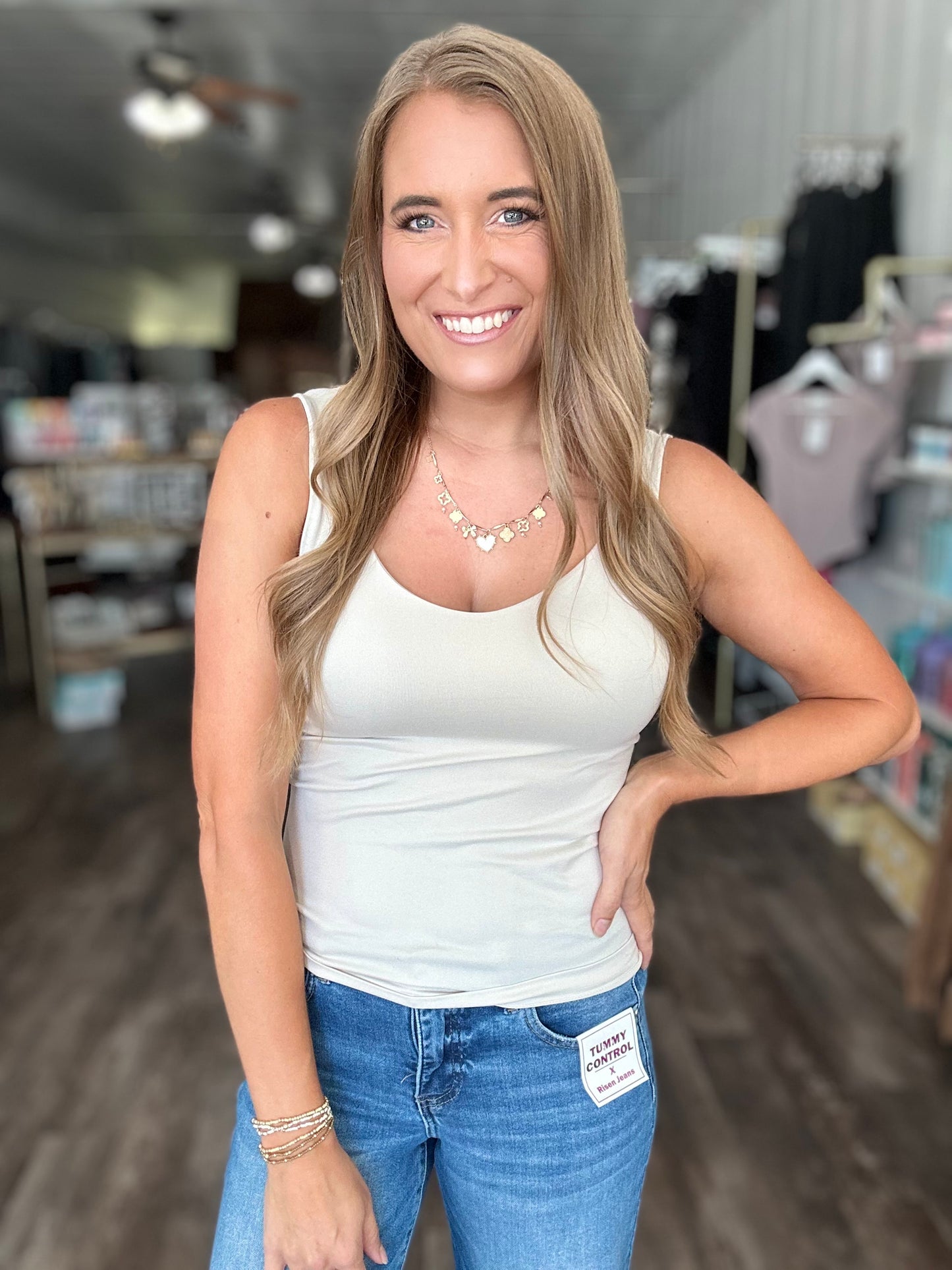 Clarissa Tank - Sand