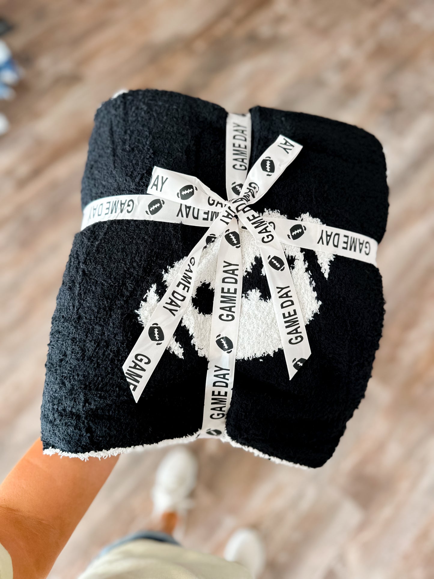 Football Cloud Blanket - BLACK