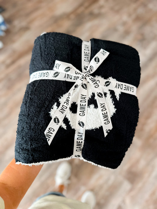 Football Cloud Blanket - BLACK