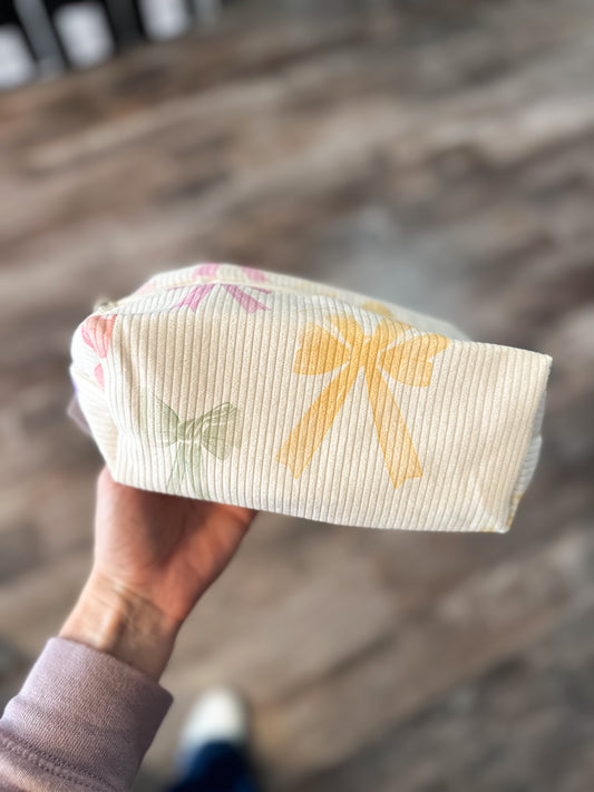 Colorful Ribbon Bow Cosmetic Bag