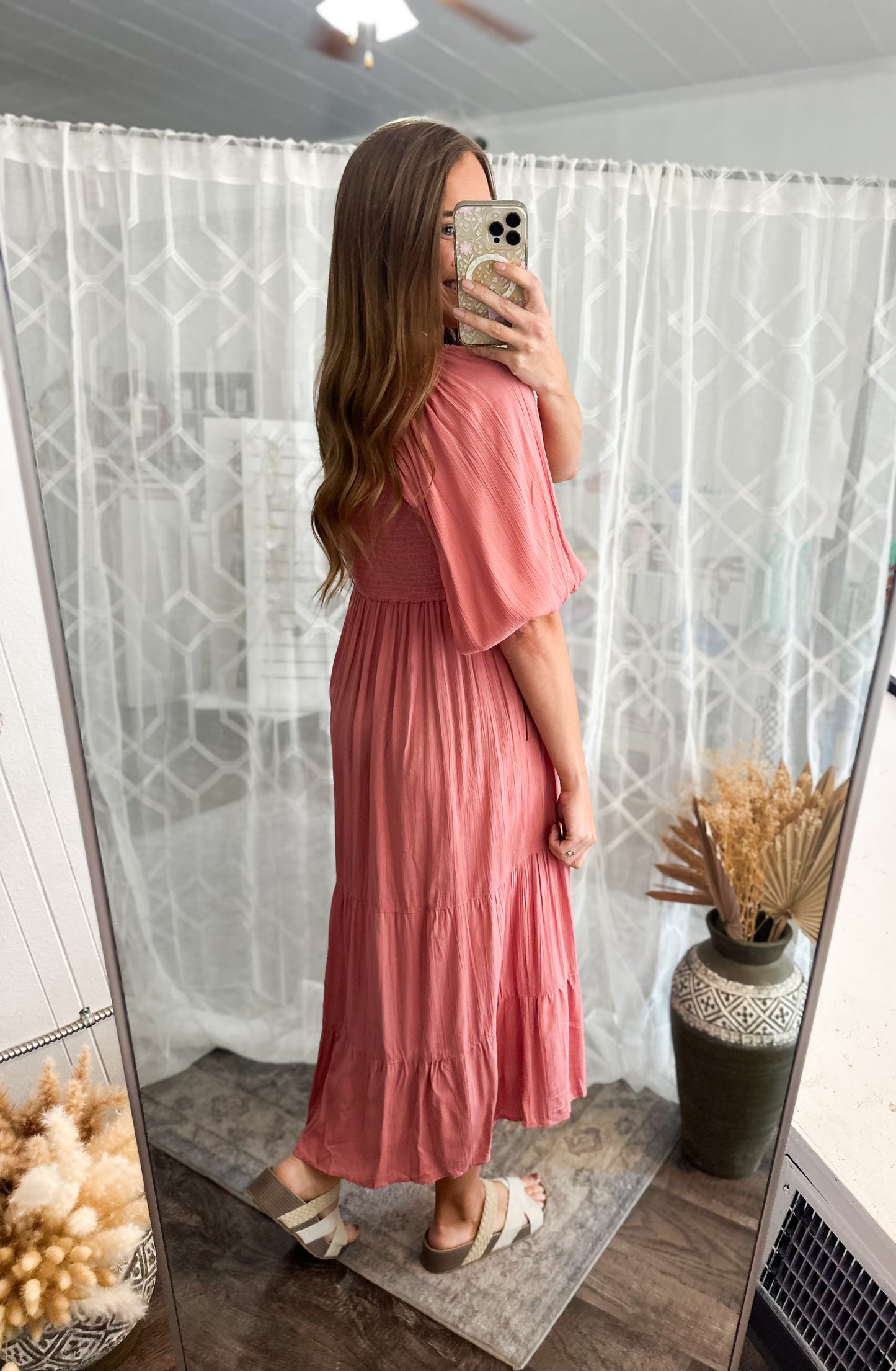 Painting Pink Smocked Dress