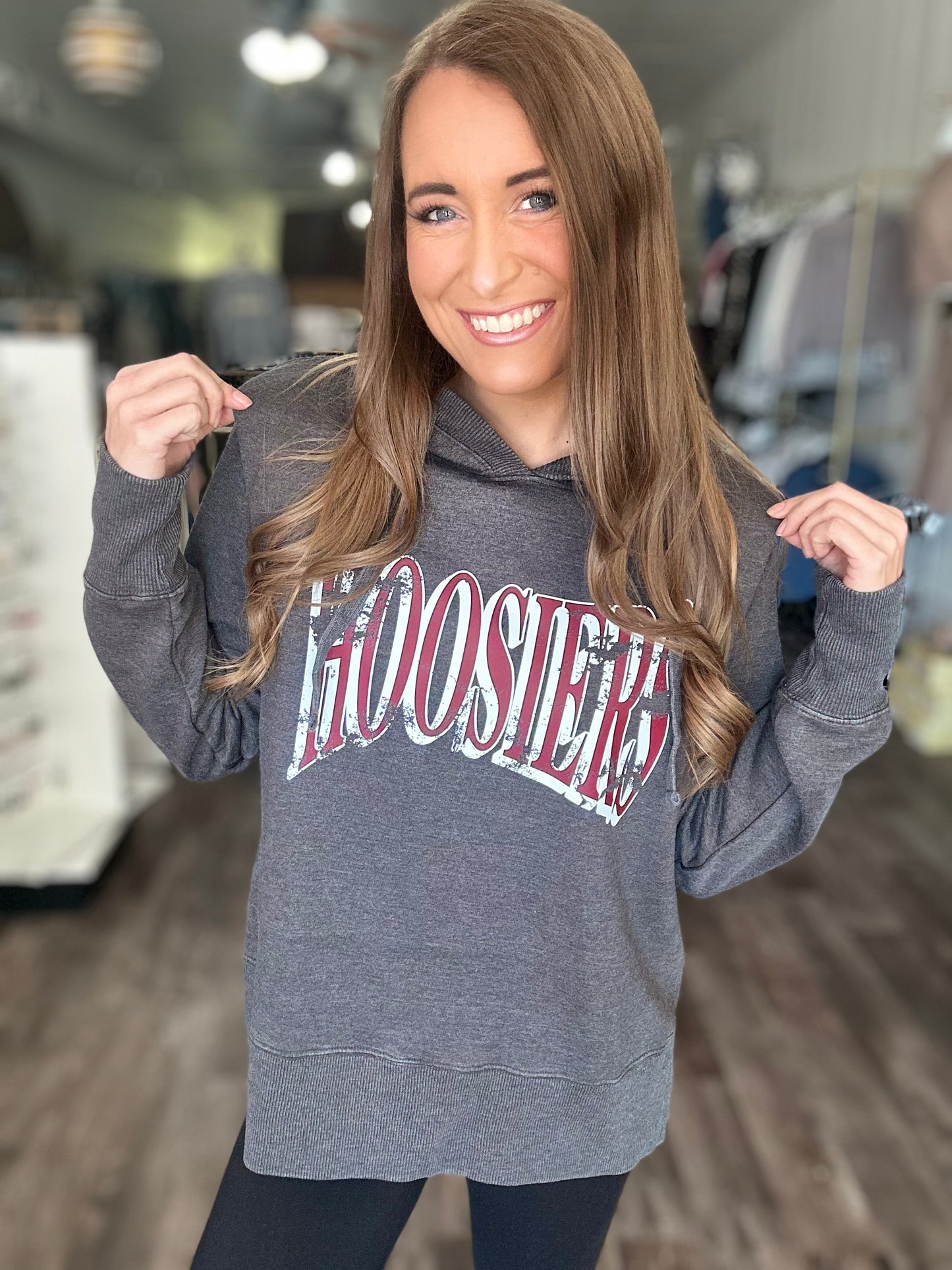 Hoosiers Oversized Acid Wash Hoodie