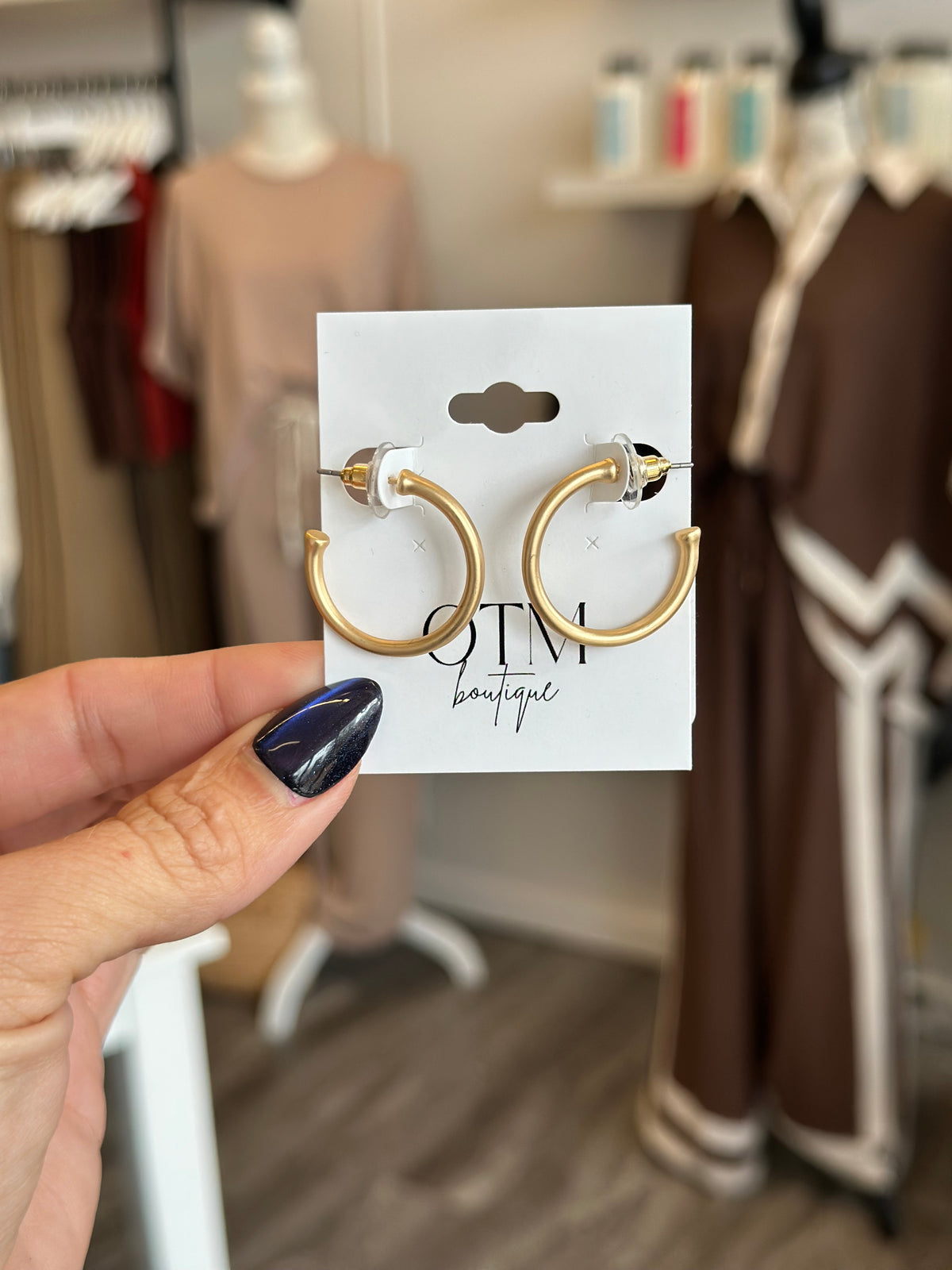 Dainty Silver Hoops (Gold)