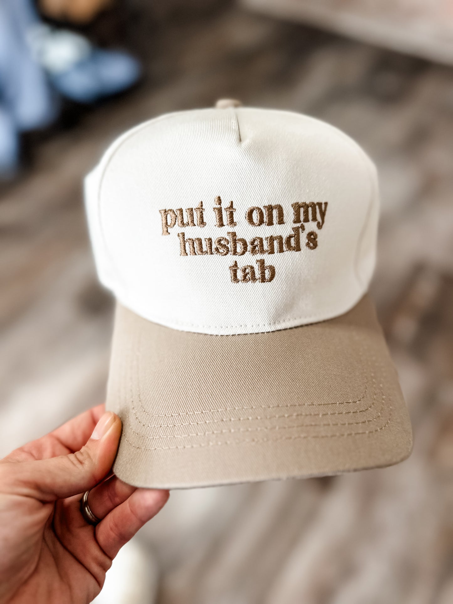 Put It On My Husbands Tab Hat - Tan