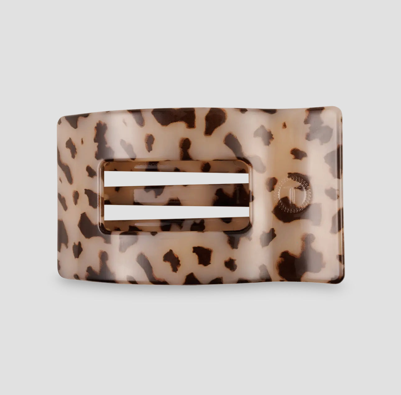 Blonde Tortoise Flat Rectangle Clip - Medium