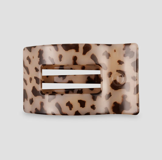 Blonde Tortoise Flat Rectangle Clip - Medium