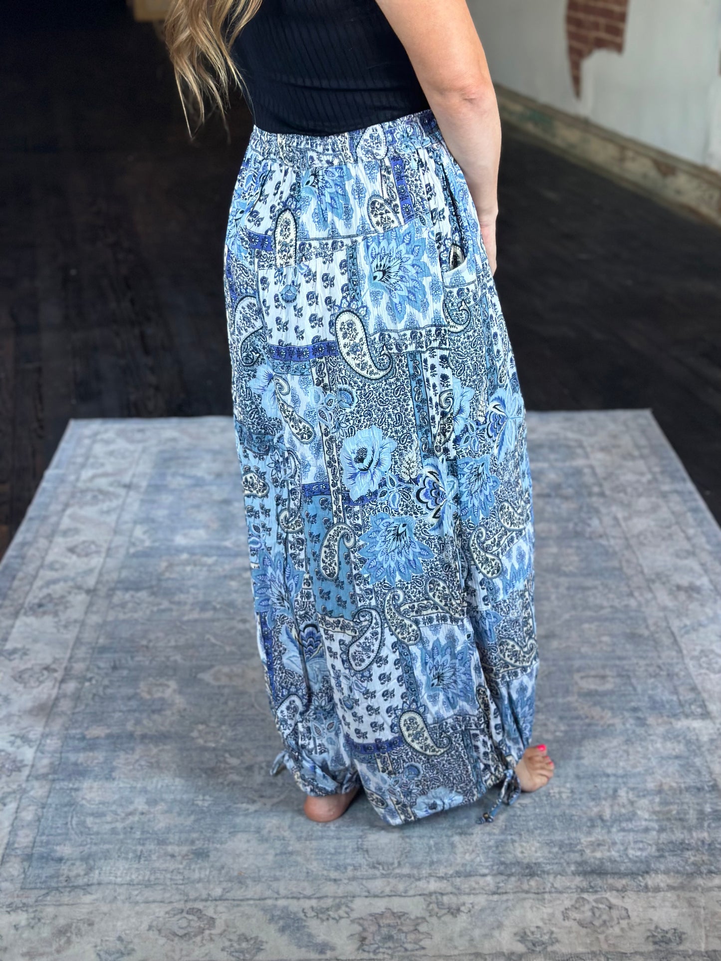 Out of Curiosity Baggy Tie Pants