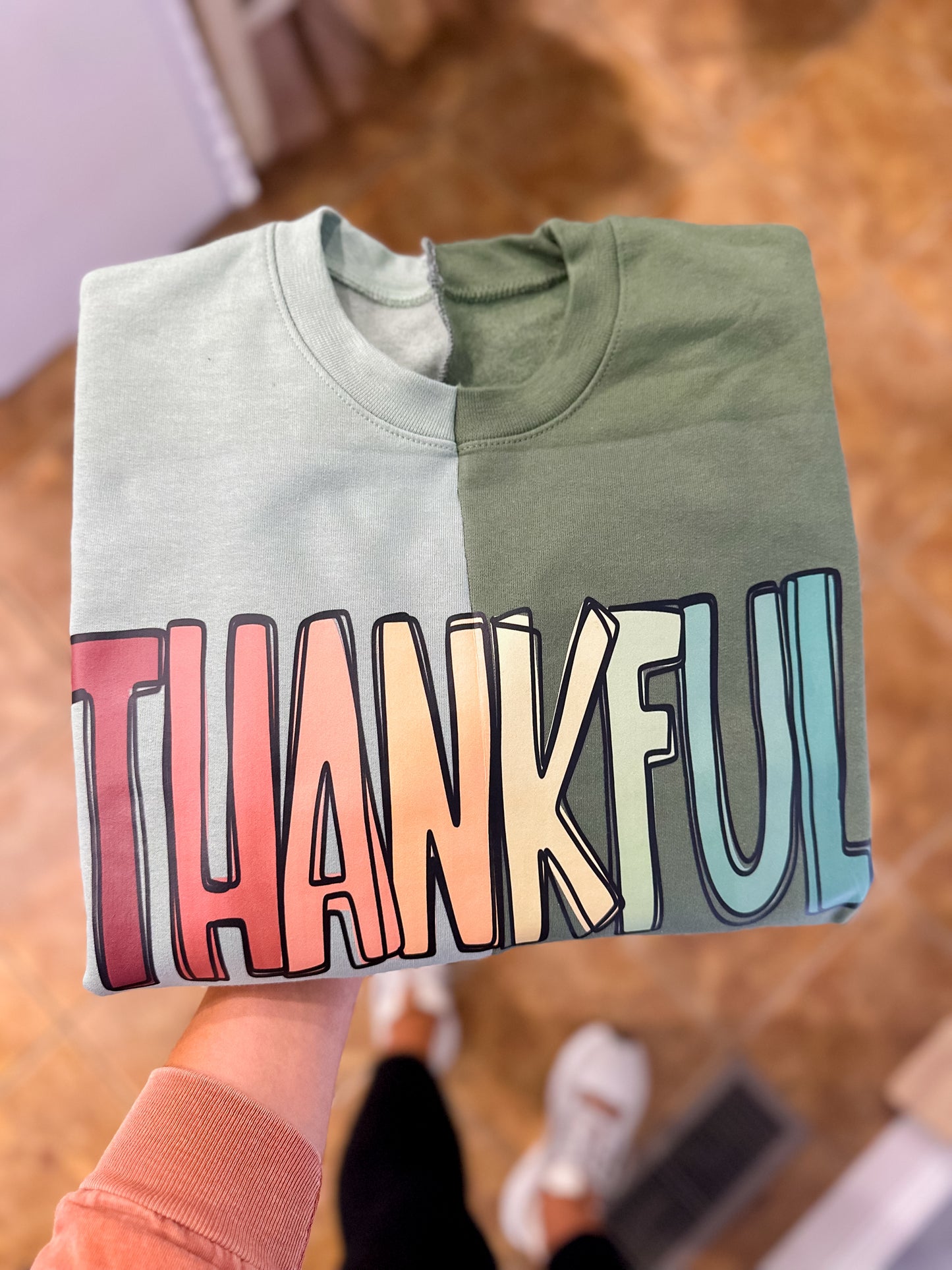 Thankful Split Crewneck