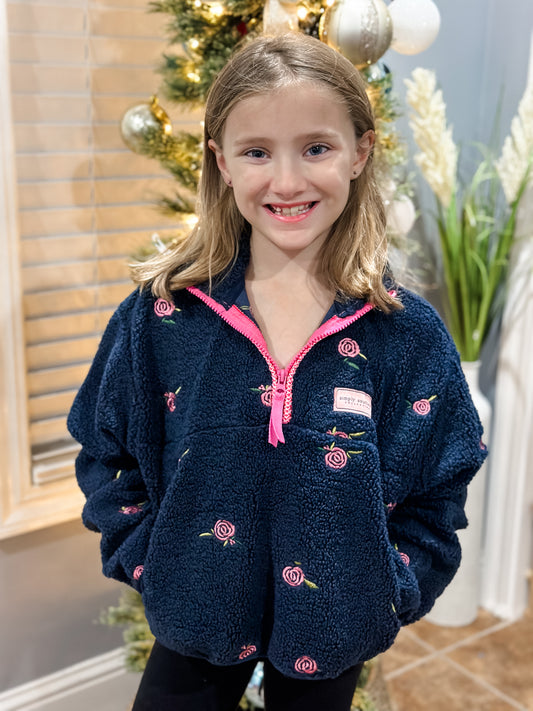 Taylor Flower Pullover - Simply Southern YOUTH