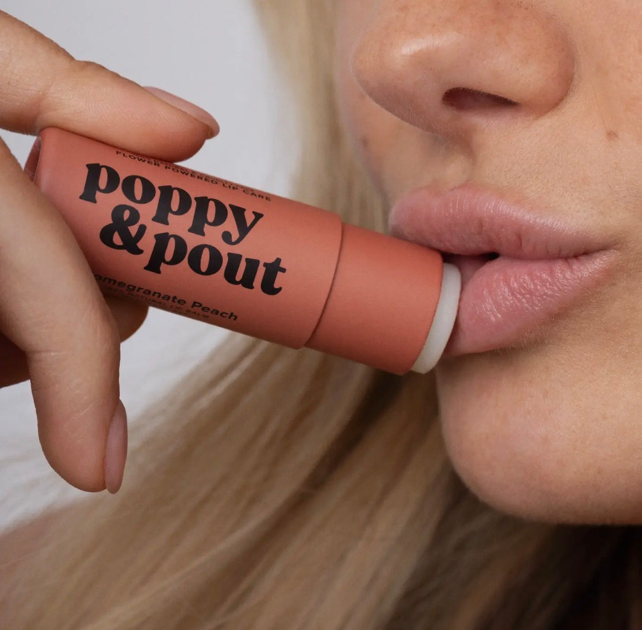 Poppy & Pout Lip Balm - Pomegranate Peach