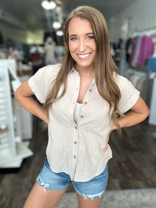 Endless Love Striped Button Down