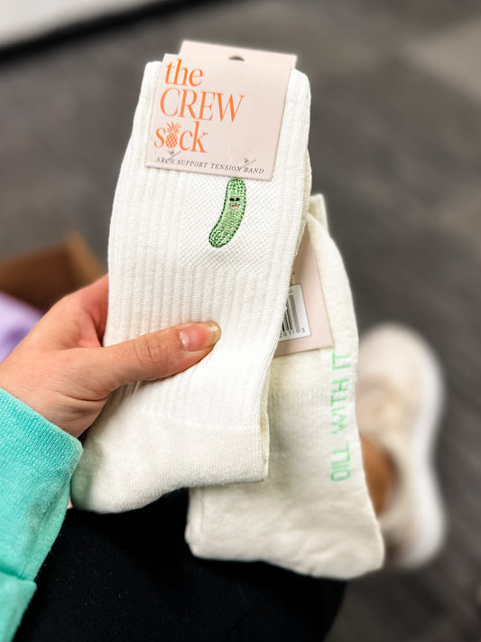 Dill With It Crew Socks - Simply Southern