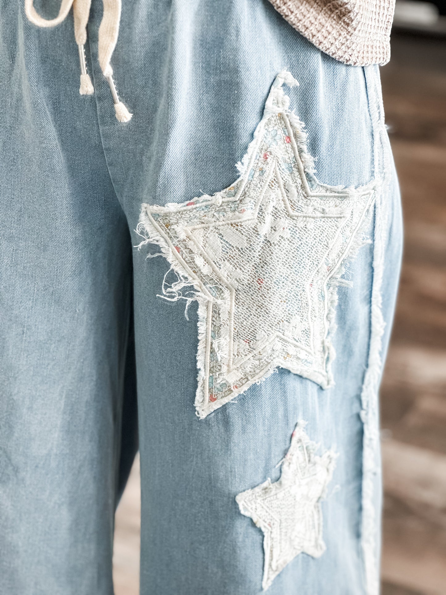 Dream On Patchwork Denim Pants