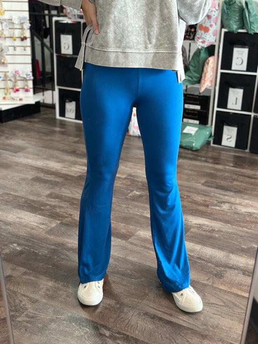 Give Me More Flare Leggings (Blue)