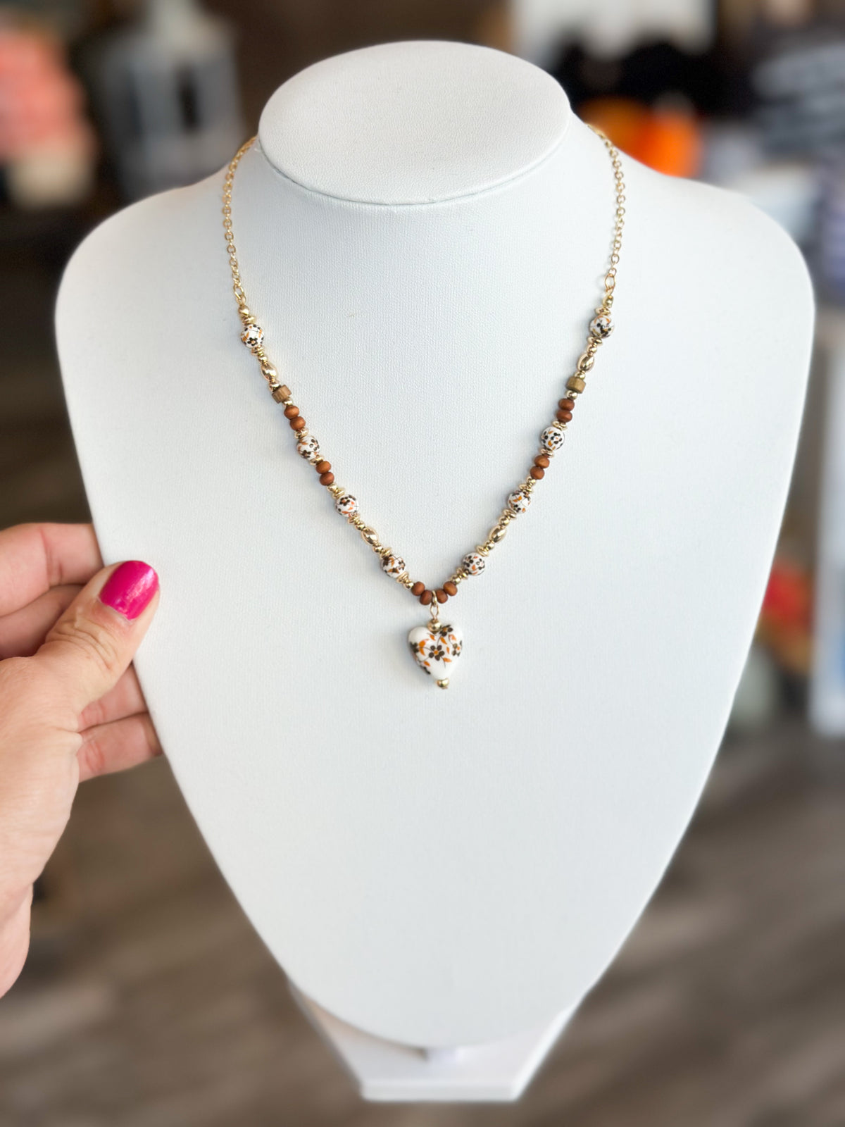 Vintage Fall Florals Necklace