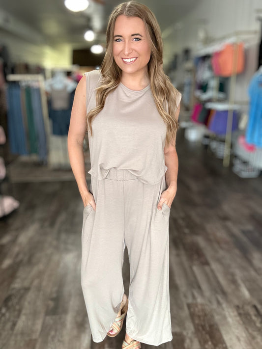 Never Late Wide Leg Jumpsuit