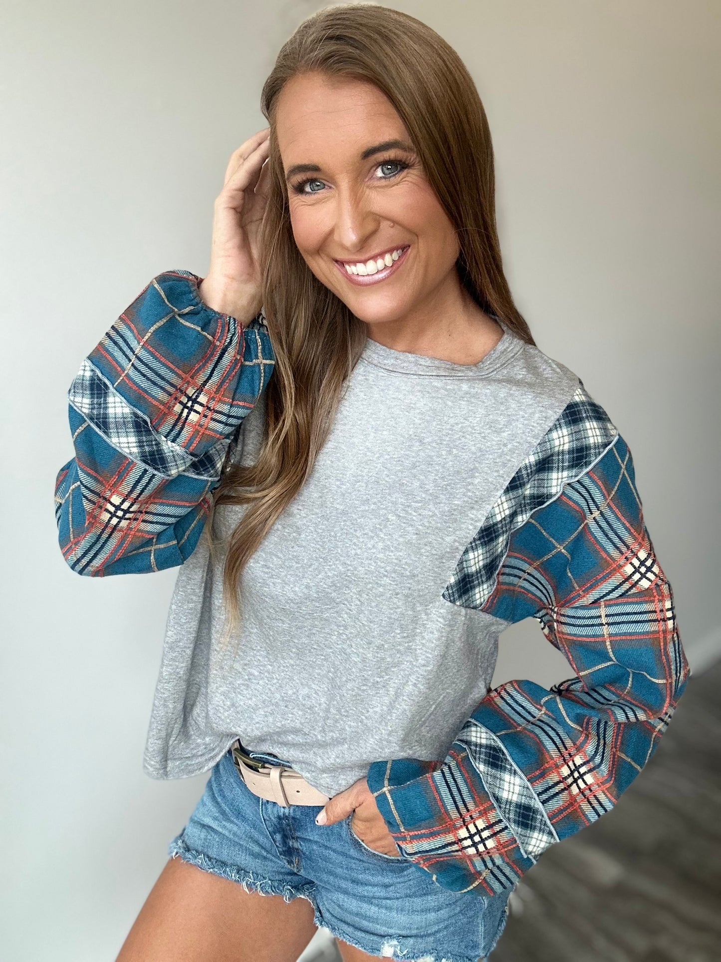 Need You More Plaid Top