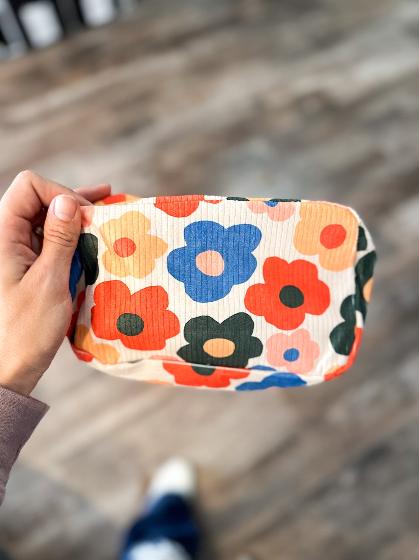 Colorful Floral Cosmetic Bag
