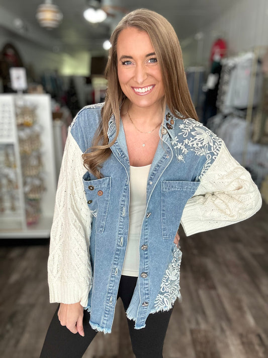 All My Love Sweater Sleeve Shacket