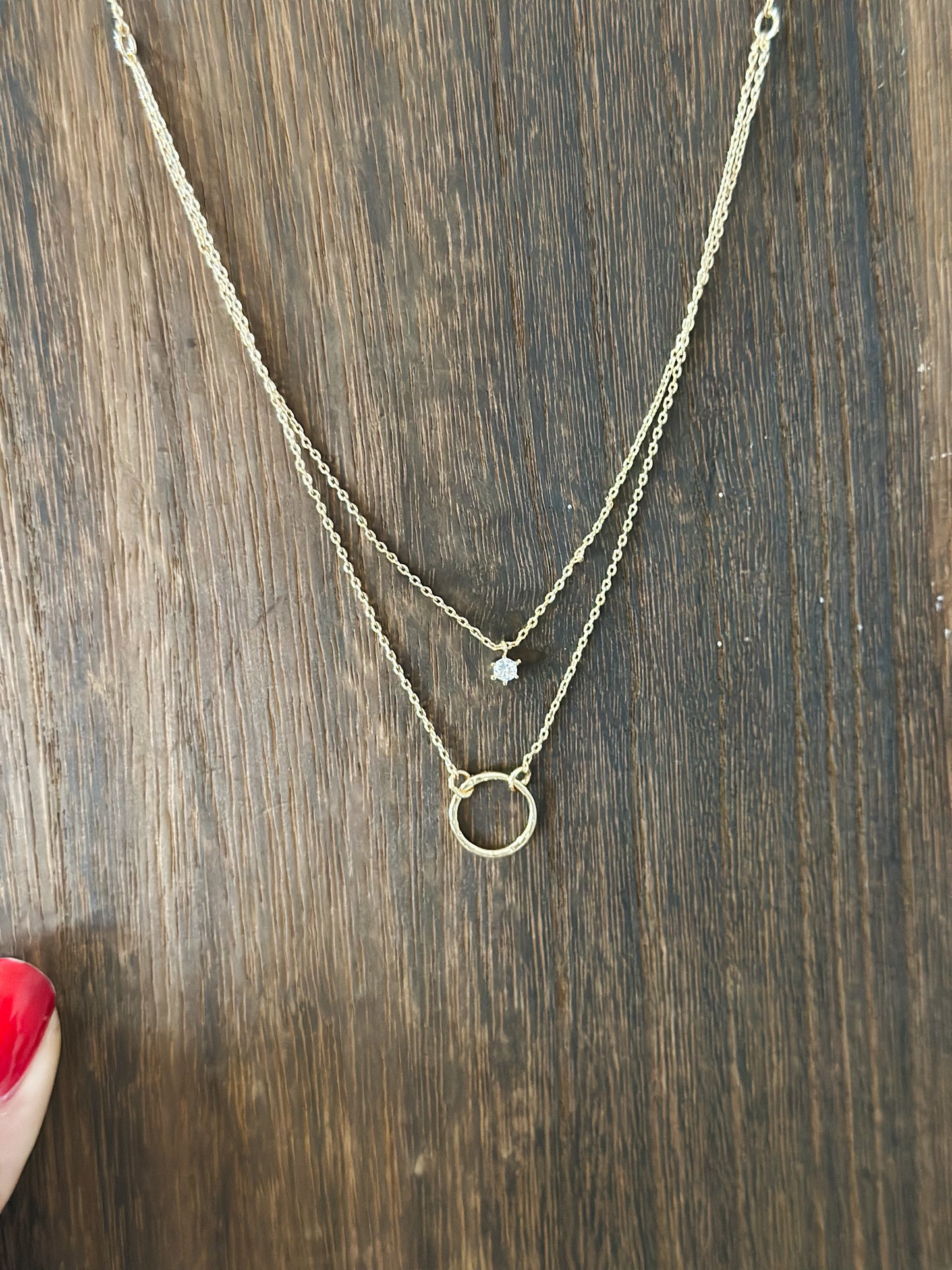 Love You Most Circle Necklace (Gold)