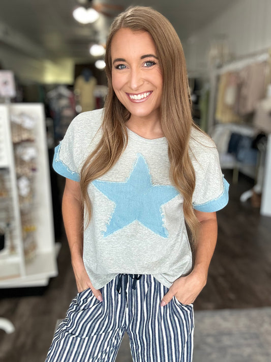 Among the Star Boxy Patch Tee