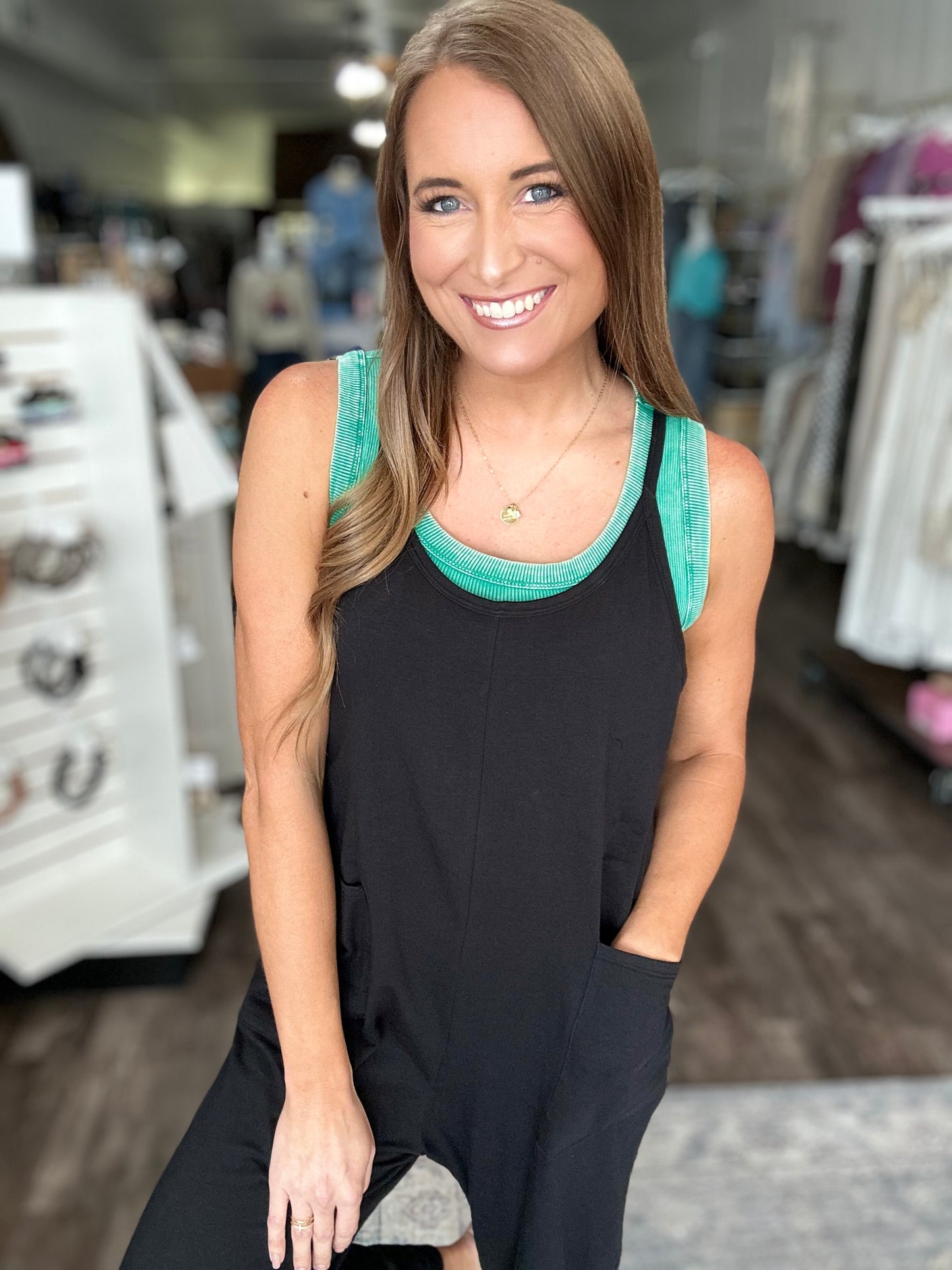 Cancel All Plans Acid Wash Jumpsuit (Black)