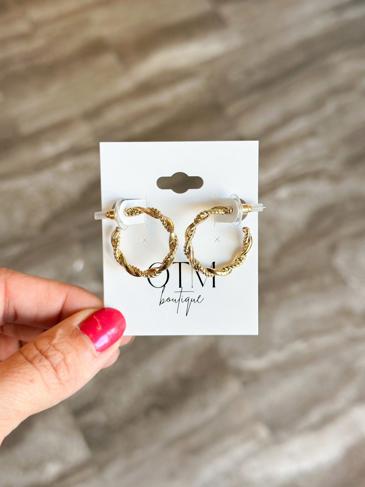 Gold Twist Hoops